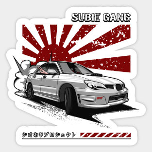 Subie Gang WRX STi (Pearl White) Sticker